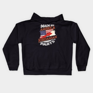 Made In America With Jordanian Parts - Gift for Jordanian From Jordan Kids Hoodie